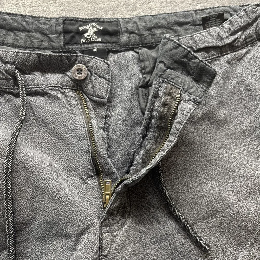 Polo Ralph Lauren Gray button/Drawstring Chino Shorts Size 36